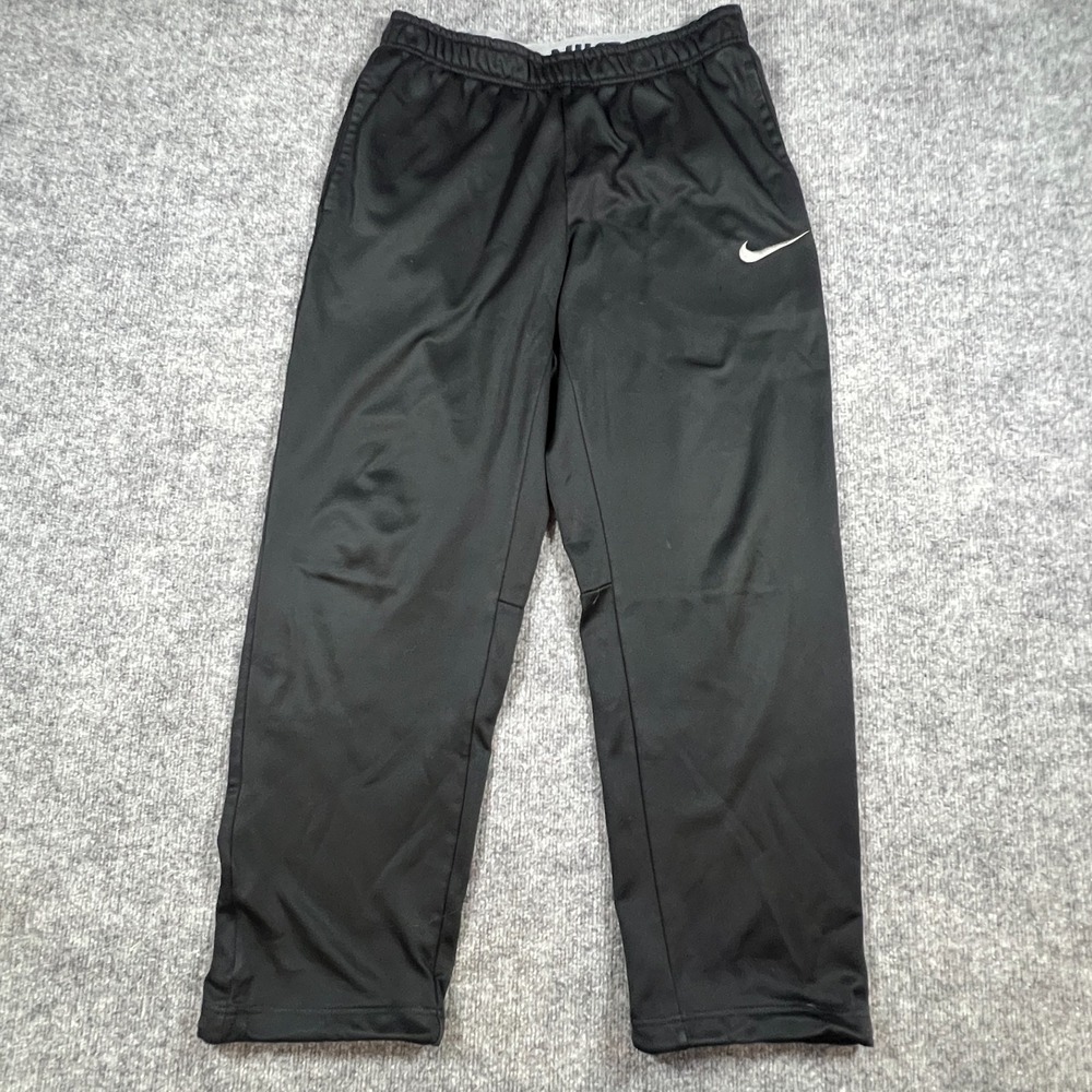 Nike Therma Fit Sweatpants Mens Large Black Fleece Elastic Waistband Straight